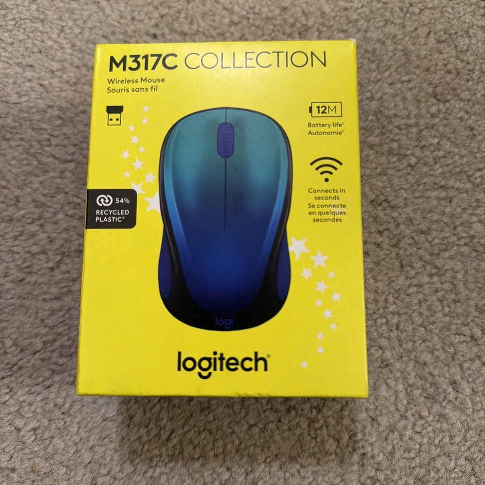 Logitech M317C Limited Edition Bluetooth Mouse in Blue Aurora